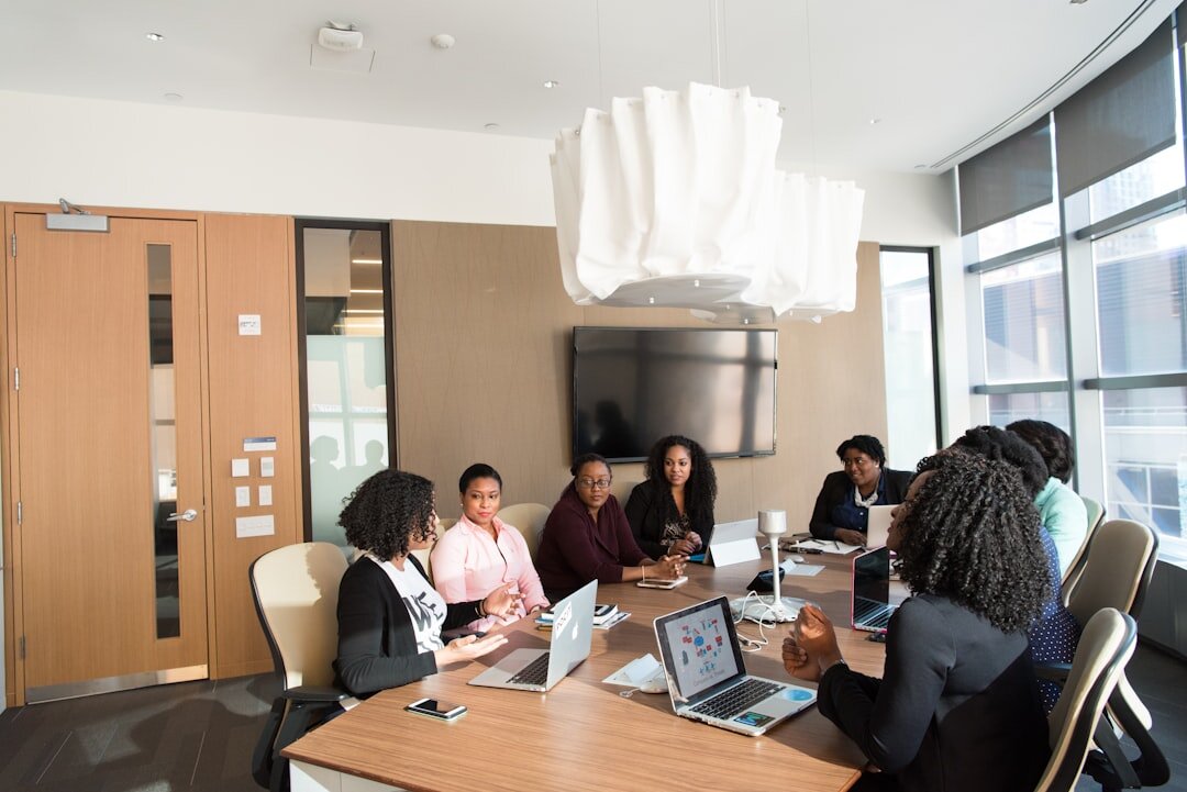 diverse group discussing in meeting