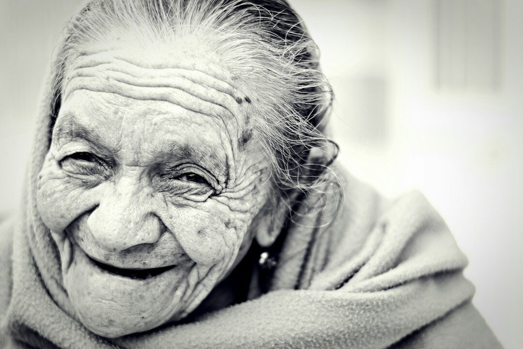 elderly person reflecting on life